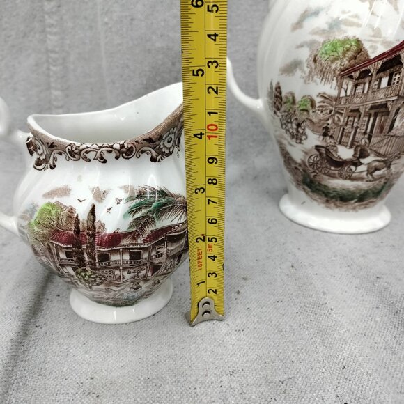 VTG Johnson Brothers Heritage Hall Coffee Pot Creamer French Provincial 4411 - Picture 12 of 12